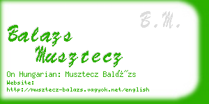 balazs musztecz business card